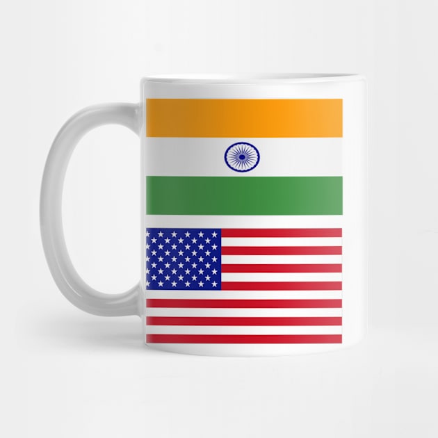 USA and Bharat India Flag by Islanr